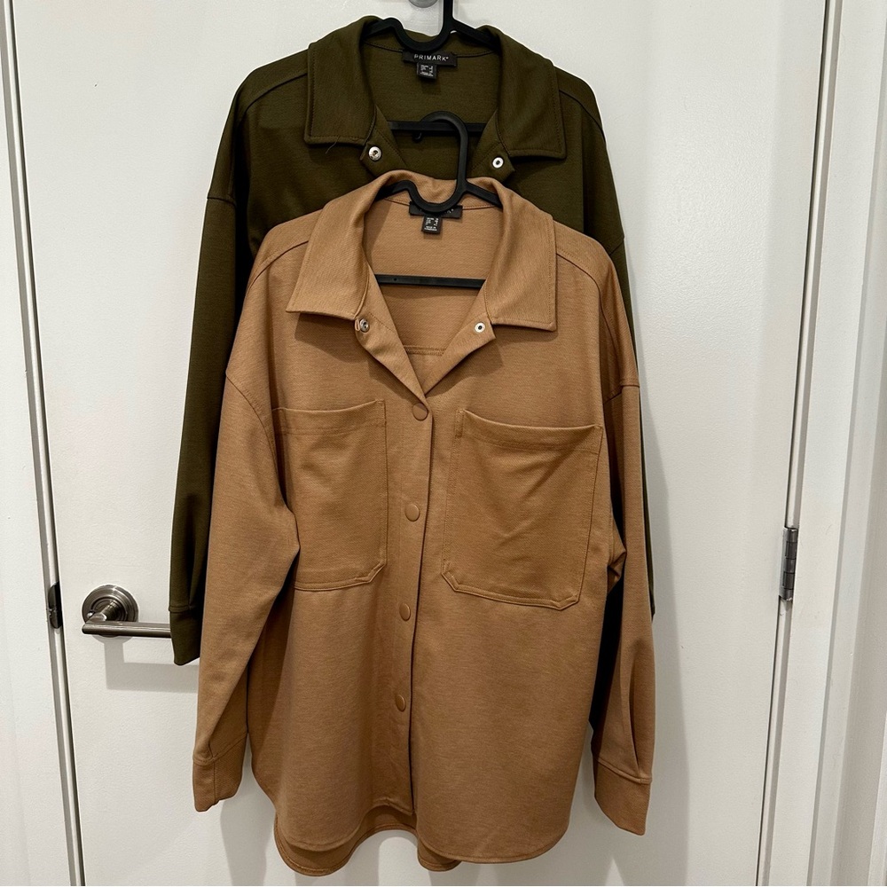 Set of 2 - Women’s Oversized Button Down Shirts (NOTE DIFFERENT SIZES!)